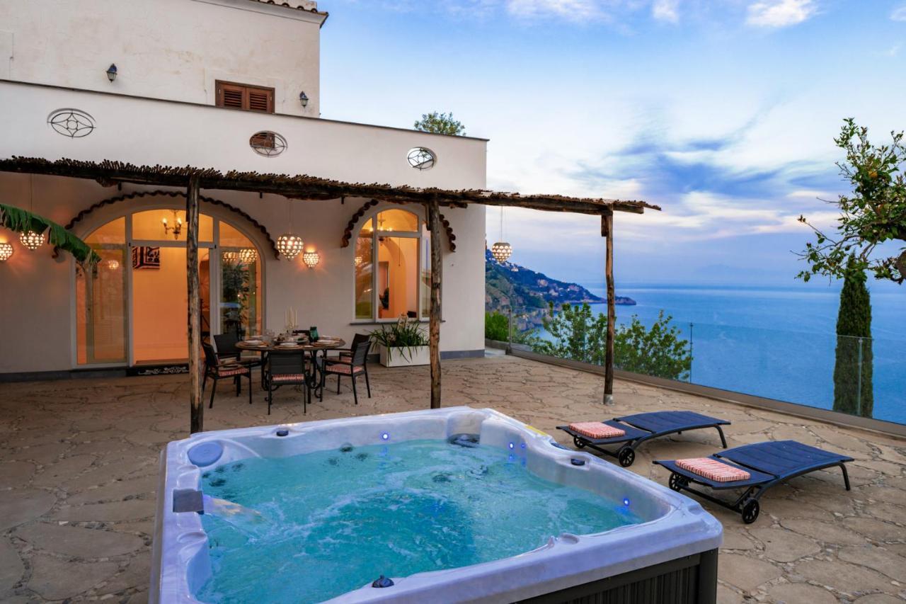 Villa Mimina - Exclusive Villa With Garden, Jacuzzi And Sea View Praiano Exterior foto