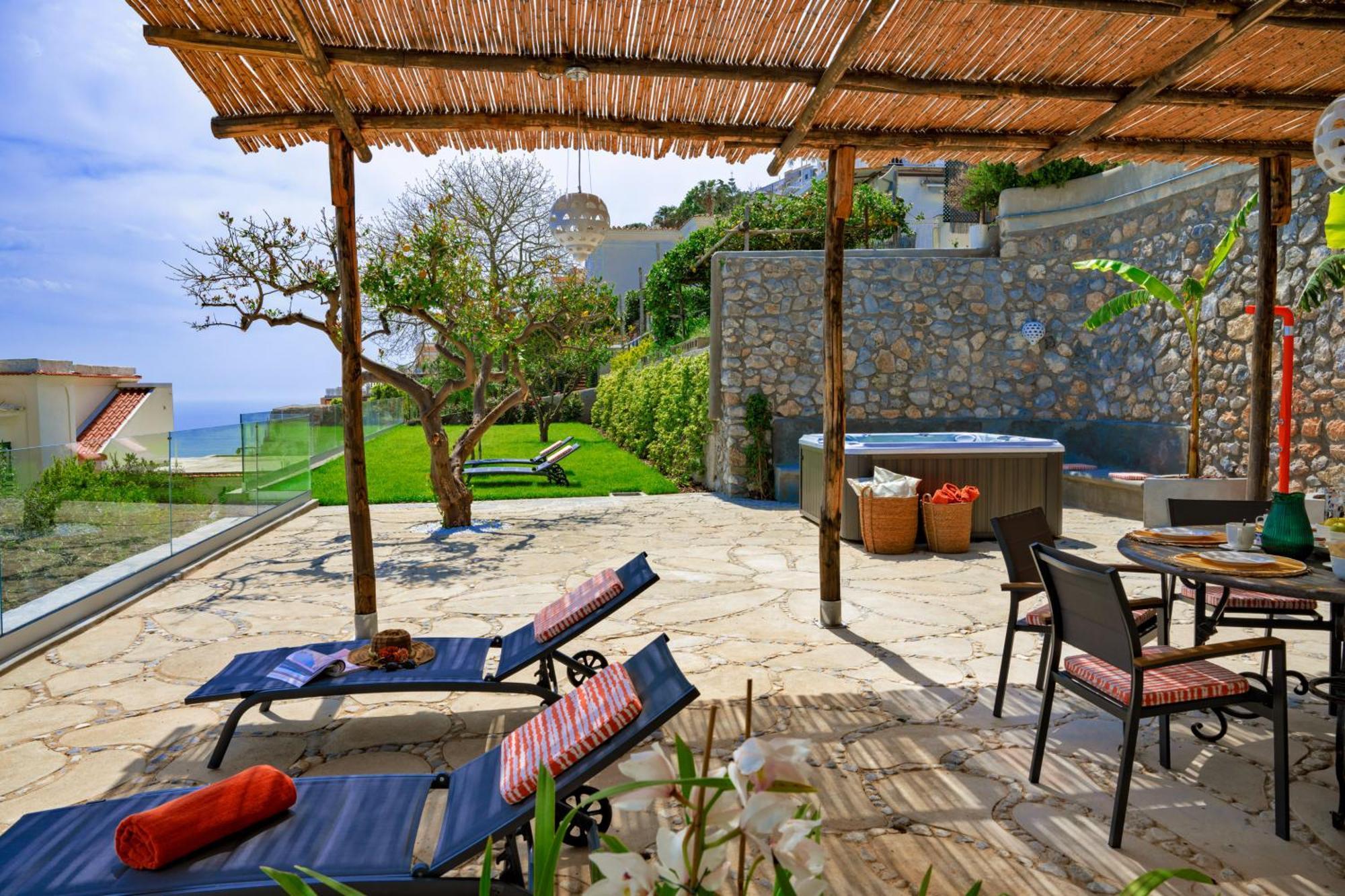 Villa Mimina - Exclusive Villa With Garden, Jacuzzi And Sea View Praiano Exterior foto